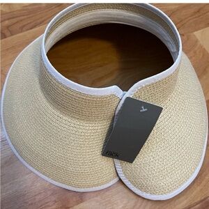 Nordstrom Rack packable straw hat visor Velcro closure